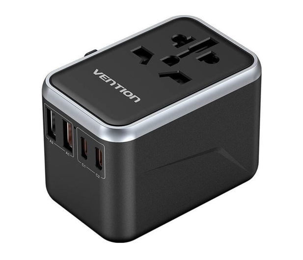 Vention Uniwersalny adapter podróżny 65W GaN 2x USB-A 2x USB-C - 1543464 - zdjęcie 3
